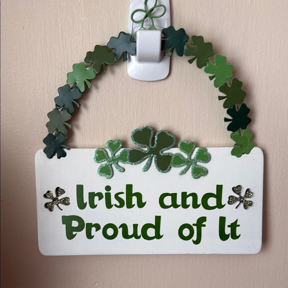 Green and White Irish Wall Decor